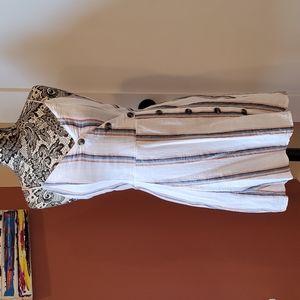 AE Striped Button Through Dress